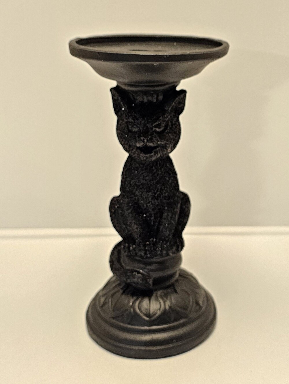 Black Cat Pillar / Taper Candle Holder